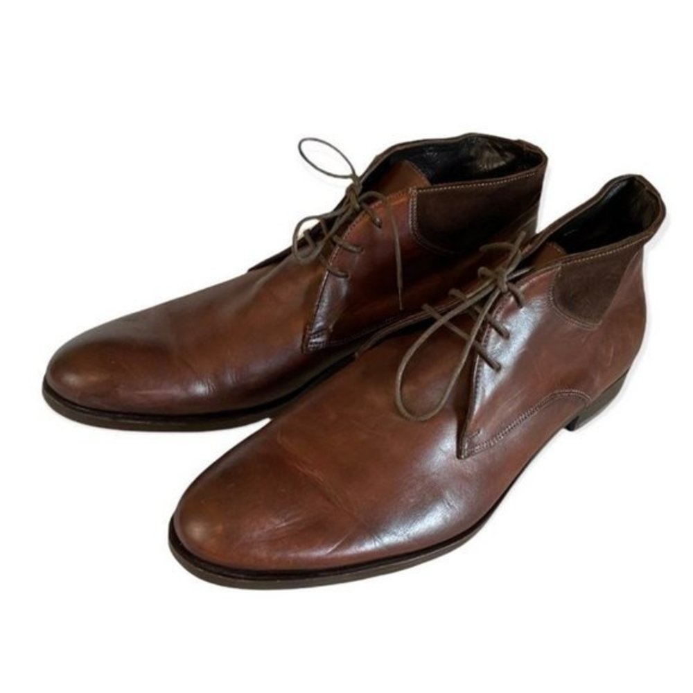 Antonio Maurizi Chukka Boots Brown Leather Luxury Boots Size 45 Mens 11106-3